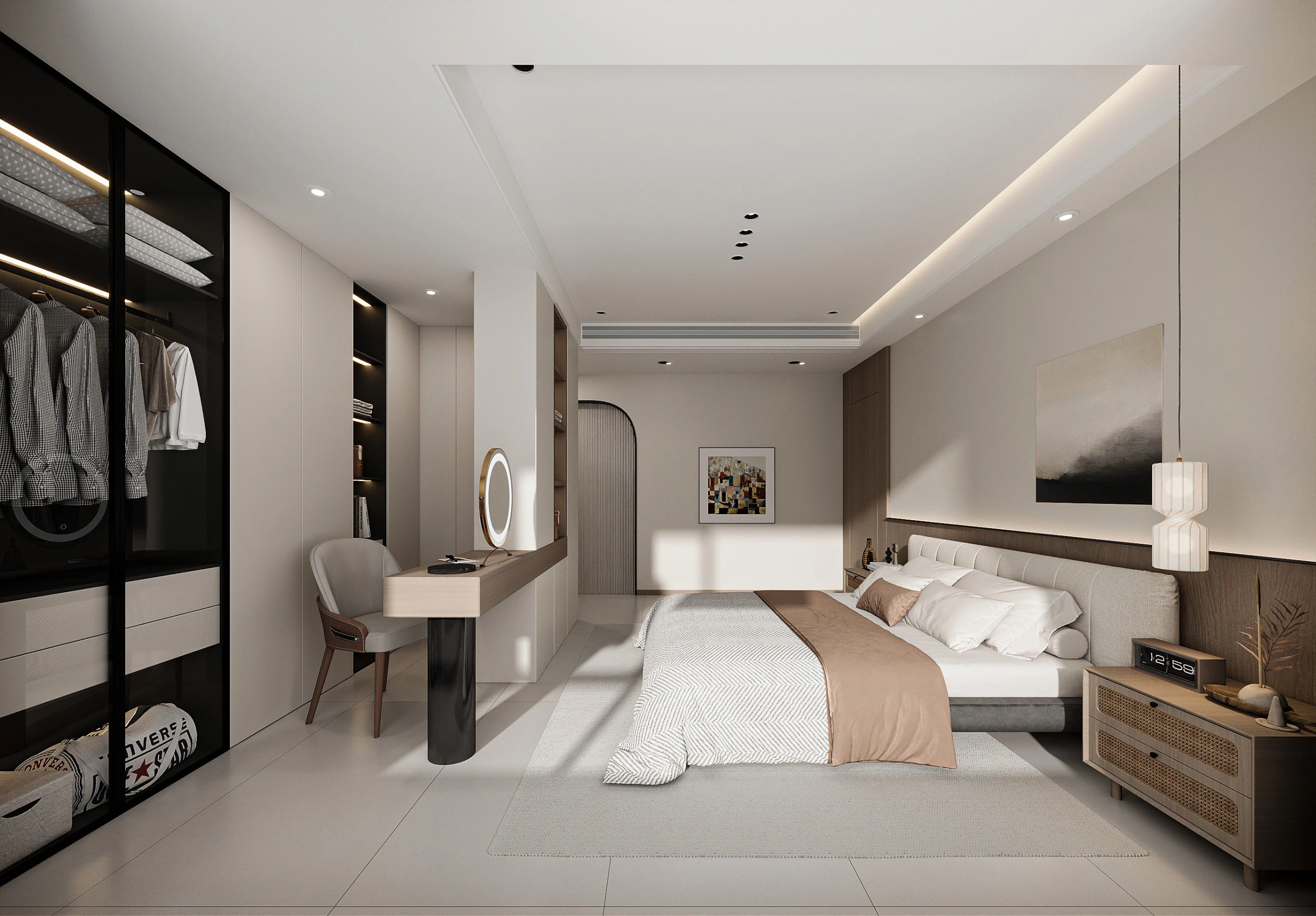 Quarto moderno Modelo 3D .c4d .max .obj .3ds .fbx .stl .blend 