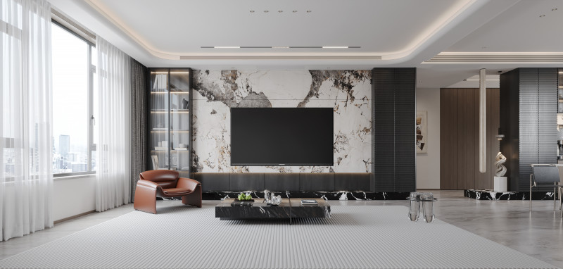Modern living room Modelo 3D .c4d .max .obj .3ds .fbx .stl .blend