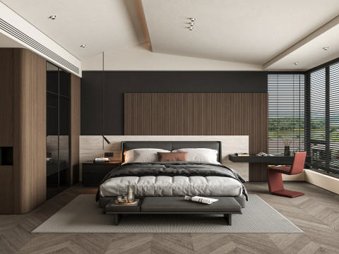 Modern bedroom 3D Model