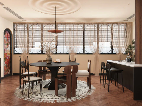 현대적인 거실 3D 모델