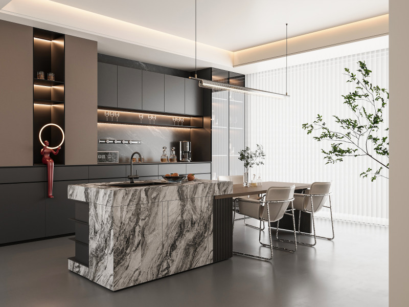 Modern living room Model 3D .c4d .max .obj .3ds .fbx .stl .blend 