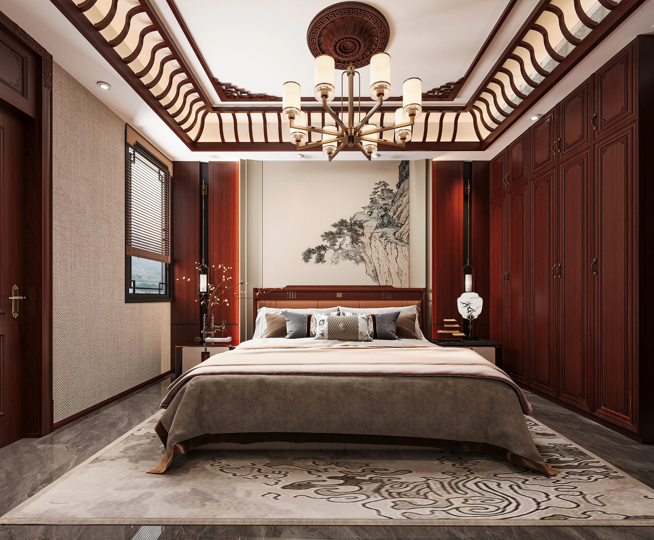 Modern bedroom 3D Model .c4d .max .obj .3ds .fbx .stl .blend