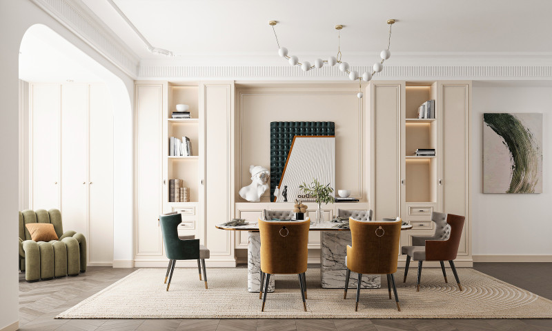 Modern dining room 3D 模型 .c4d .max .obj .3ds .fbx .stl .blend 
