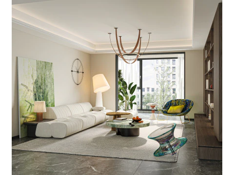 Сучасна вітальня 3D Модель