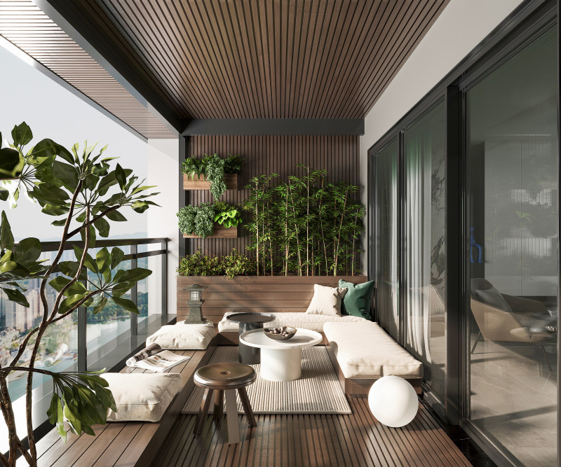 Modern balcony Model 3D .c4d .max .obj .3ds .fbx .stl .blend 