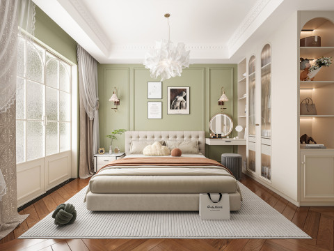 Modern bedroom Modèle 3D