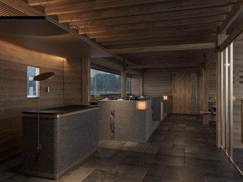 Modern restaurant Modèle 3D