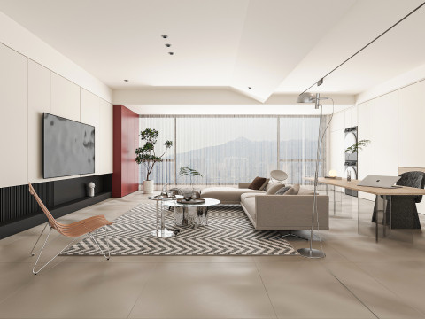 Modern living room 3D मॉडल
