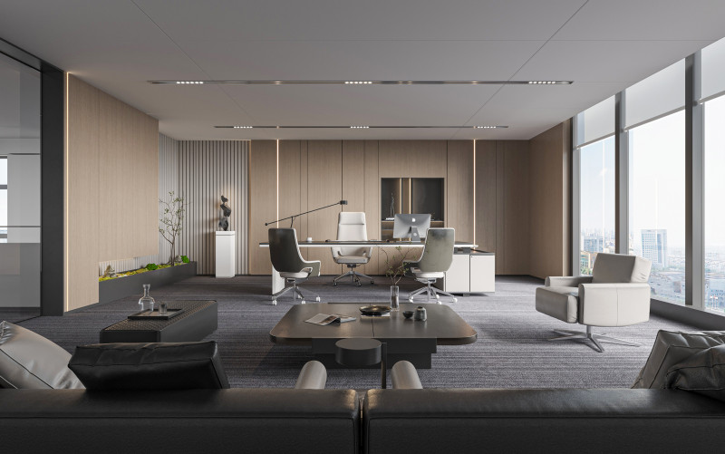 Modern office Model 3D .c4d .max .obj .3ds .fbx .stl .blend 
