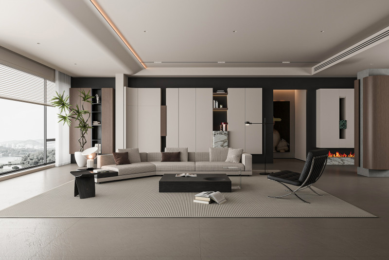 Modern living room 3D 모델 .c4d .max .obj .3ds .fbx .stl .blend