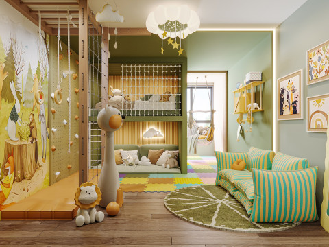 Modern bedroom Modello 3D