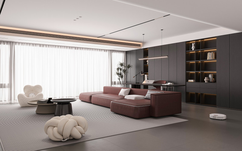 Modern living room 3D Model .c4d .max .obj .3ds .fbx .stl .blend