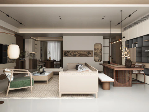 sala de estar moderna Modelo 3D