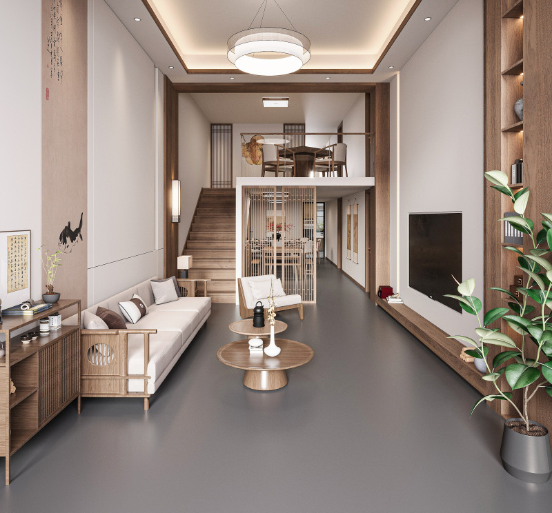 Modern living room 3D Модель .c4d .max .obj .3ds .fbx .stl .blend