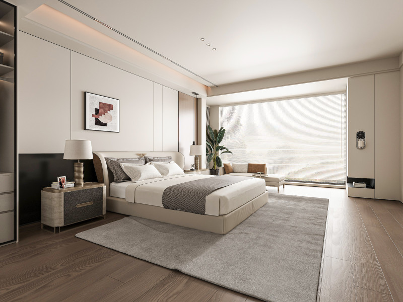 Modern bedroom 3D Modell .c4d .max .obj .3ds .fbx .stl .blend