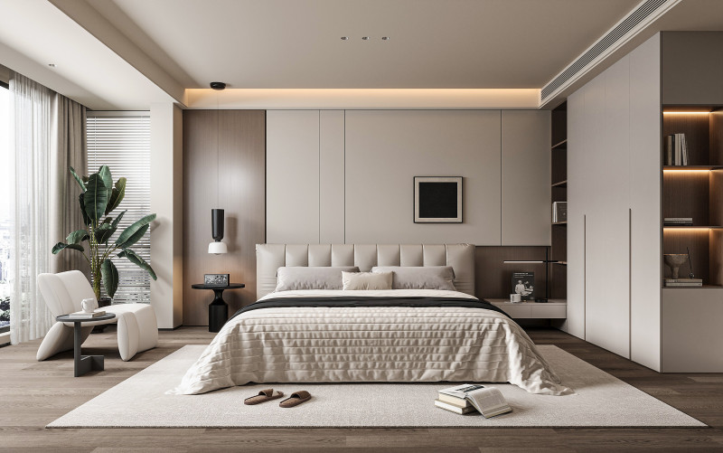 Modern bedroom 3D Model .c4d .max .obj .3ds .fbx .stl .blend 