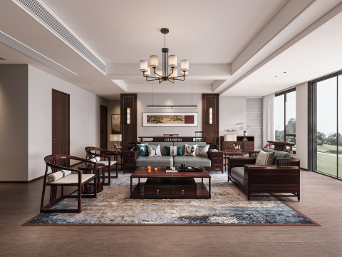 Modern living room Modello 3D