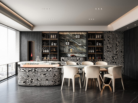 现代餐厅 3D 模型