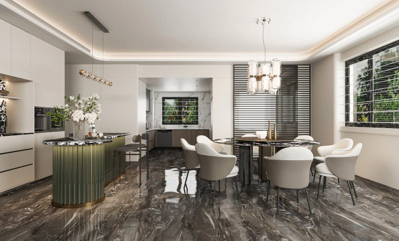 현대적인 식당 3D 모델 .c4d .max .obj .3ds .fbx .stl .blend