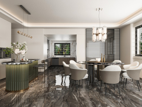 Сучасна їдальня 3D Модель