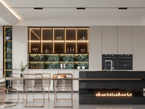 Sala de jantar moderna Modelo 3D