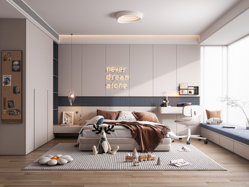 Nowoczesna sypialnia Model 3D .c4d .max .obj .3ds .fbx .stl .blend 