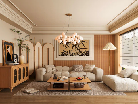 Сучасна вітальня 3D Модель