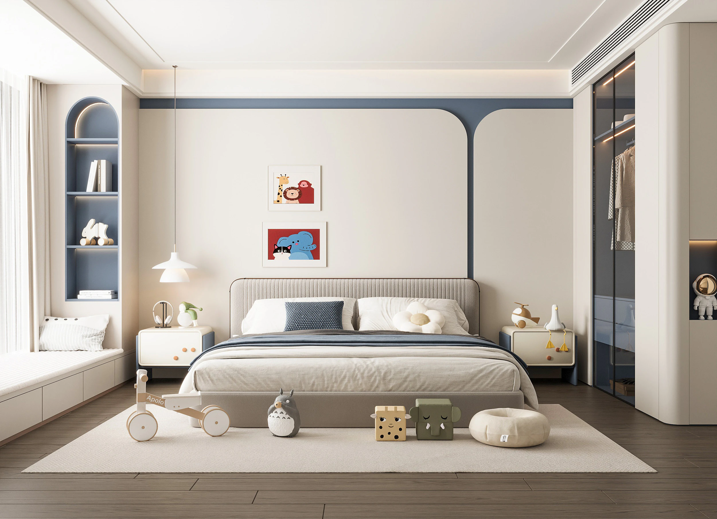 Modern bedroom 3D Model .c4d .max .obj .3ds .fbx .stl .blend 