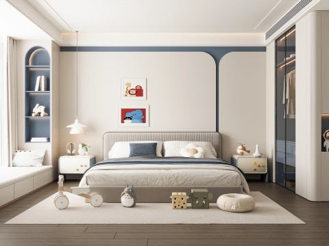 현대적인 침실 3D 모델