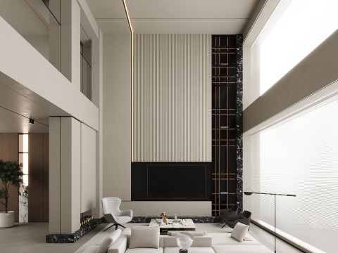 현대적인 거실 3D 모델