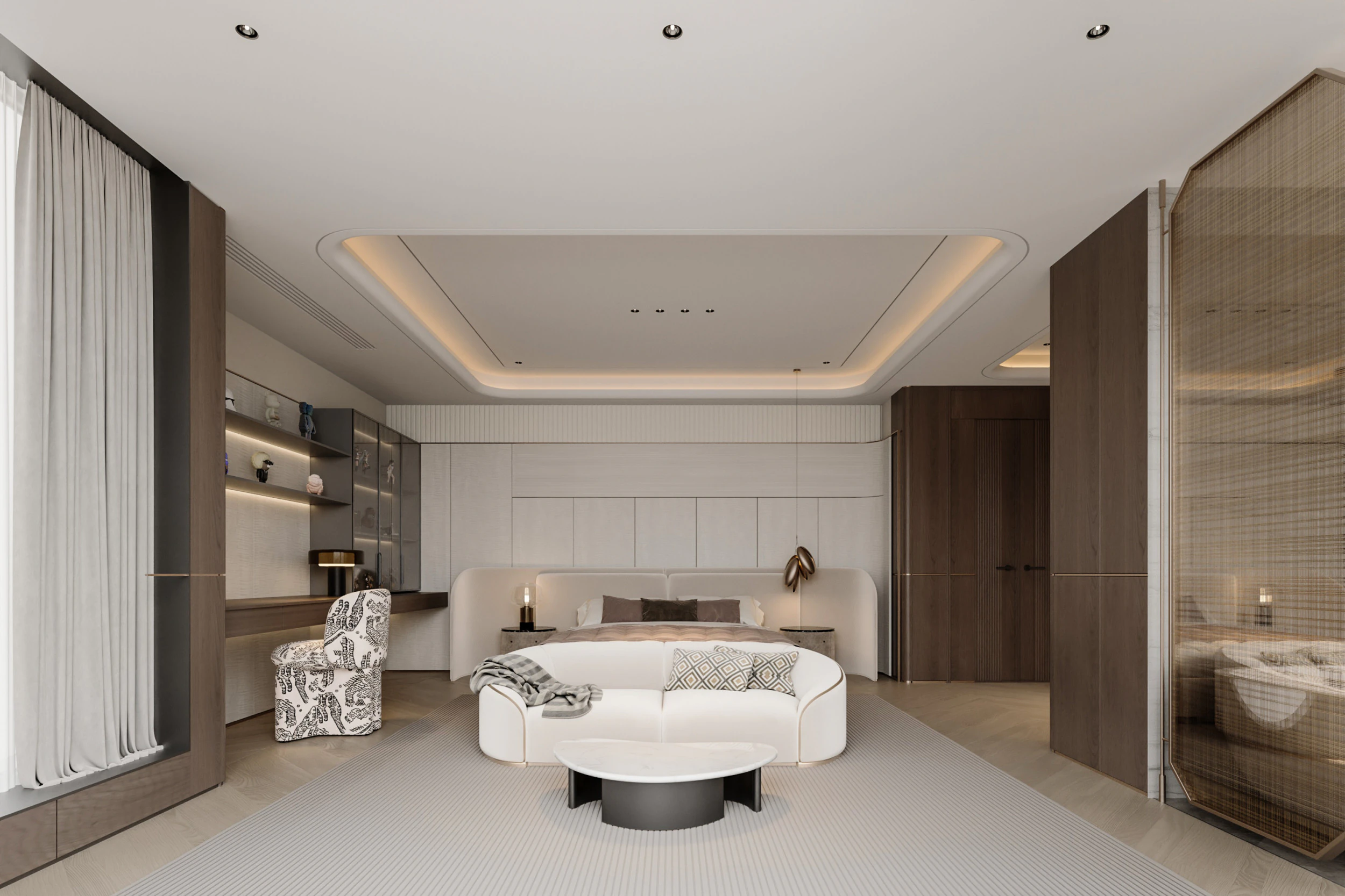 Modern bedroom 3D Model .c4d .max .obj .3ds .fbx .stl .blend 