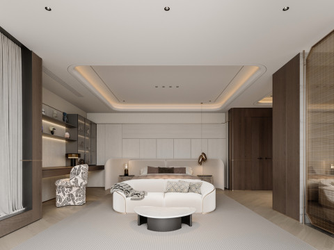 현대적인 침실 3D 모델