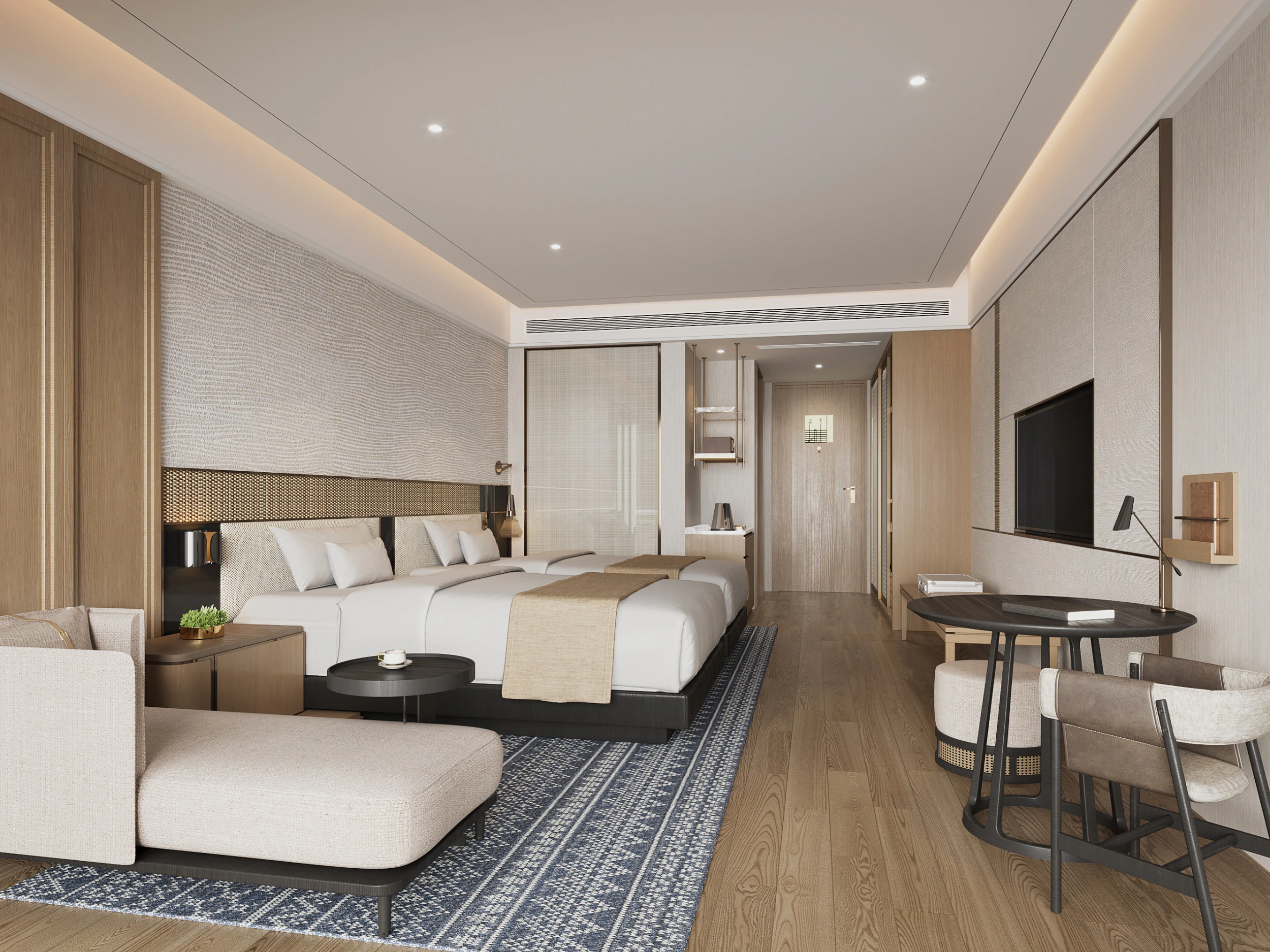 Modern bedroom 3D Model .c4d .max .obj .3ds .fbx .stl .blend 