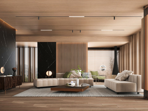 Modern living room 3D Model