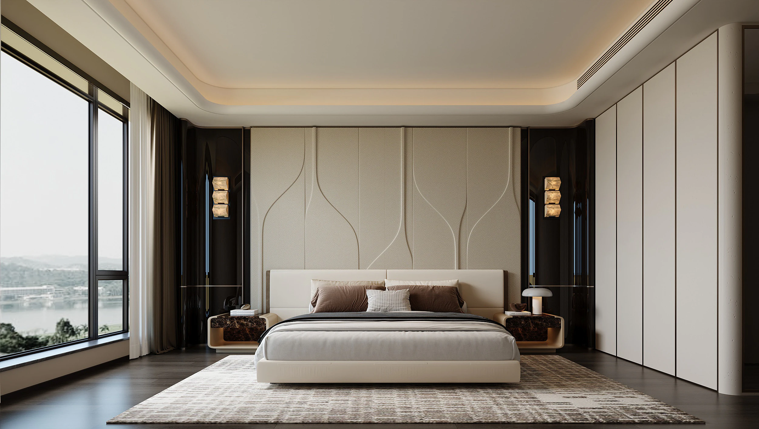 현대적인 침실 3D 모델 .c4d .max .obj .3ds .fbx .stl .blend 