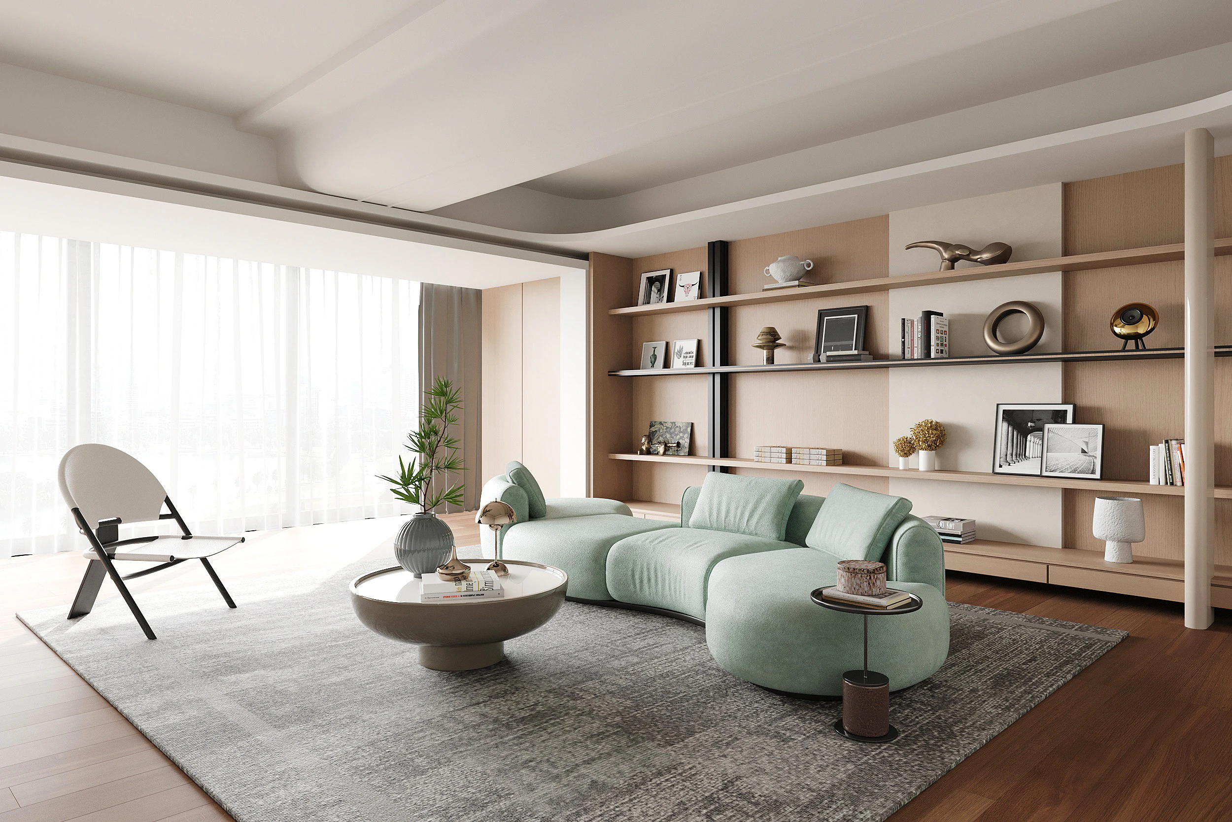 Modern living room 3D Model .c4d .max .obj .3ds .fbx .stl .blend 