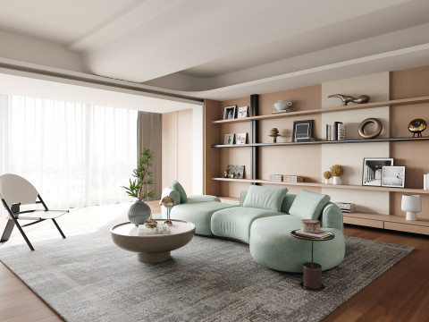 현대적인 거실 3D 모델