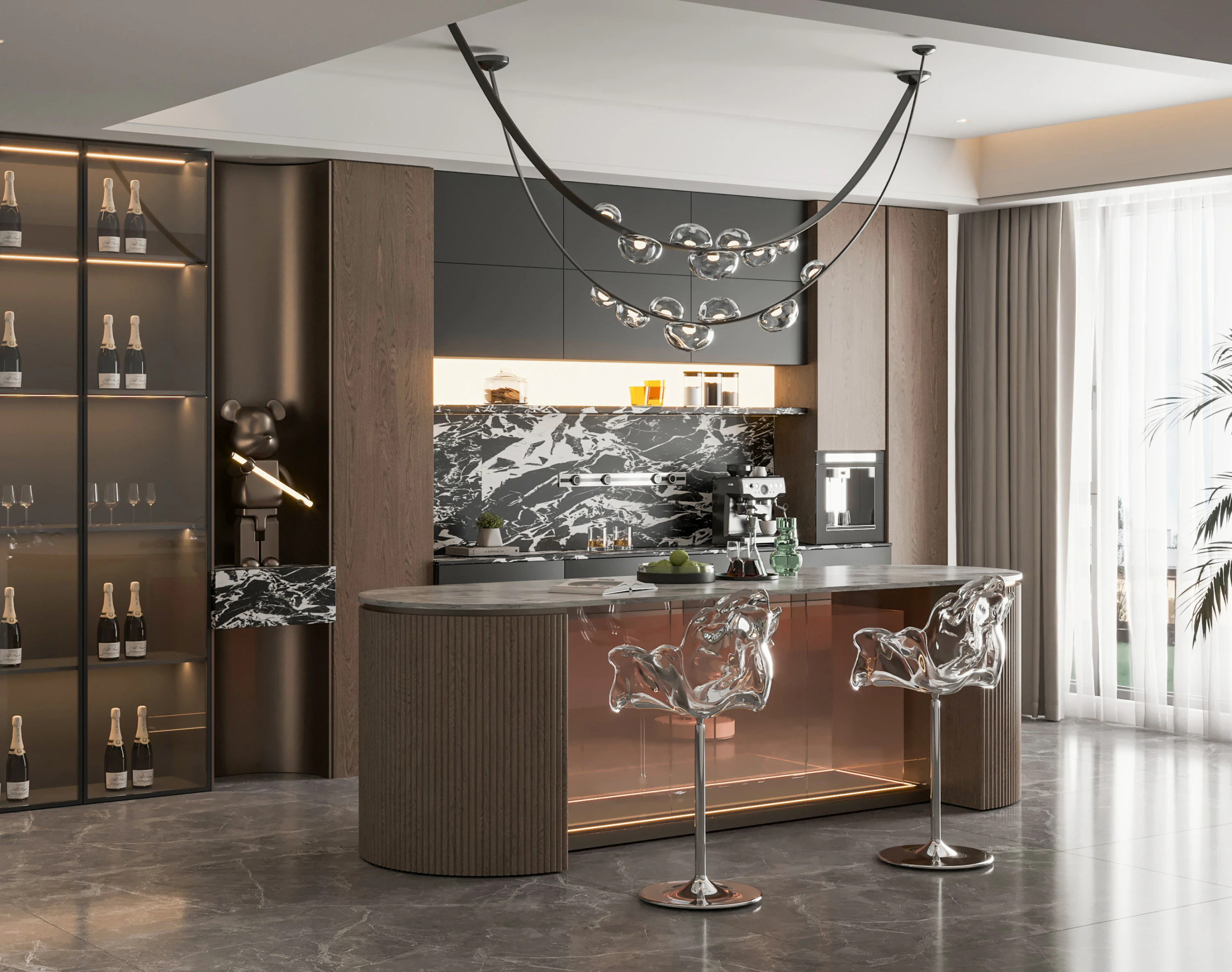 Sala de jantar moderna Modelo 3D .c4d .max .obj .3ds .fbx .stl .blend 