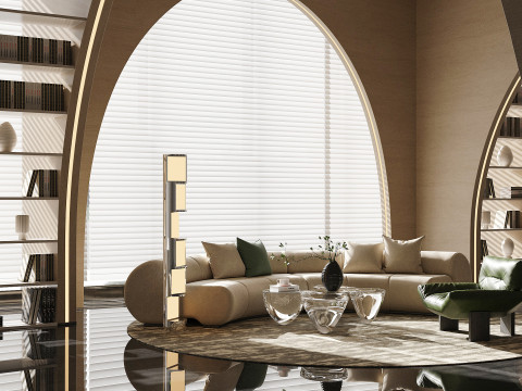 현대적인 거실 3D 모델