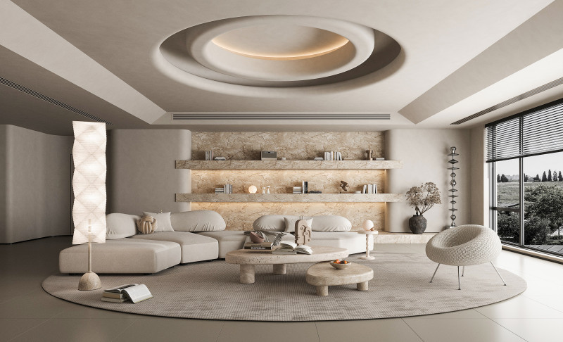 sala de estar moderna Modelo 3D .c4d .max .obj .3ds .fbx .stl .blend 