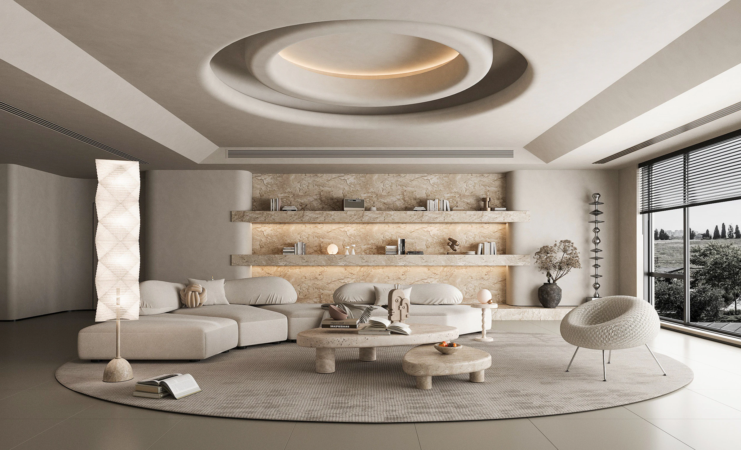 Modern living room 3D Model .c4d .max .obj .3ds .fbx .stl .blend 