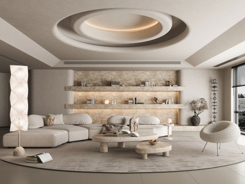 현대적인 거실 3D 모델