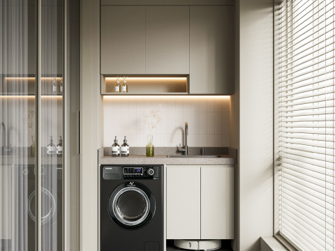 현대적인 발코니 3D 모델