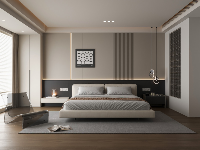 Kamar tidur modern Model 3D .c4d .max .obj .3ds .fbx .stl .blend 