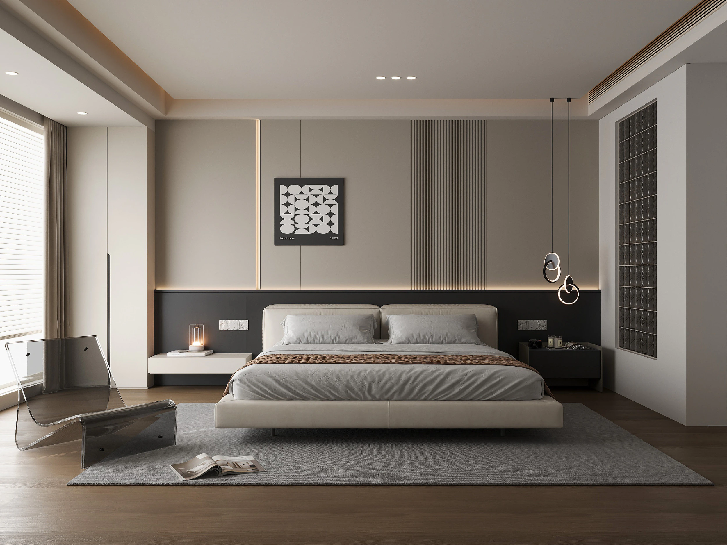 Modern bedroom 3D Model .c4d .max .obj .3ds .fbx .stl .blend 