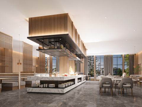 Современный ресторан 3D Модель