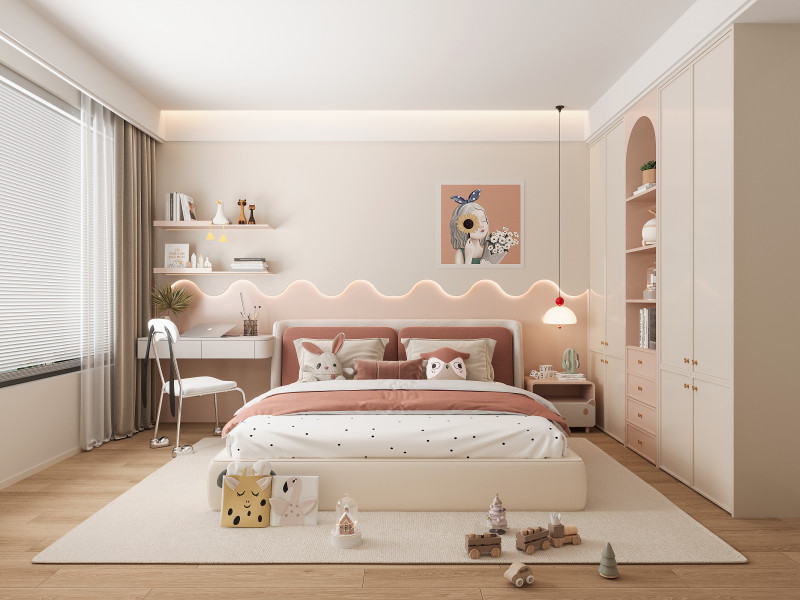 Modern bedroom 3D Model .c4d .max .obj .3ds .fbx .stl .blend 