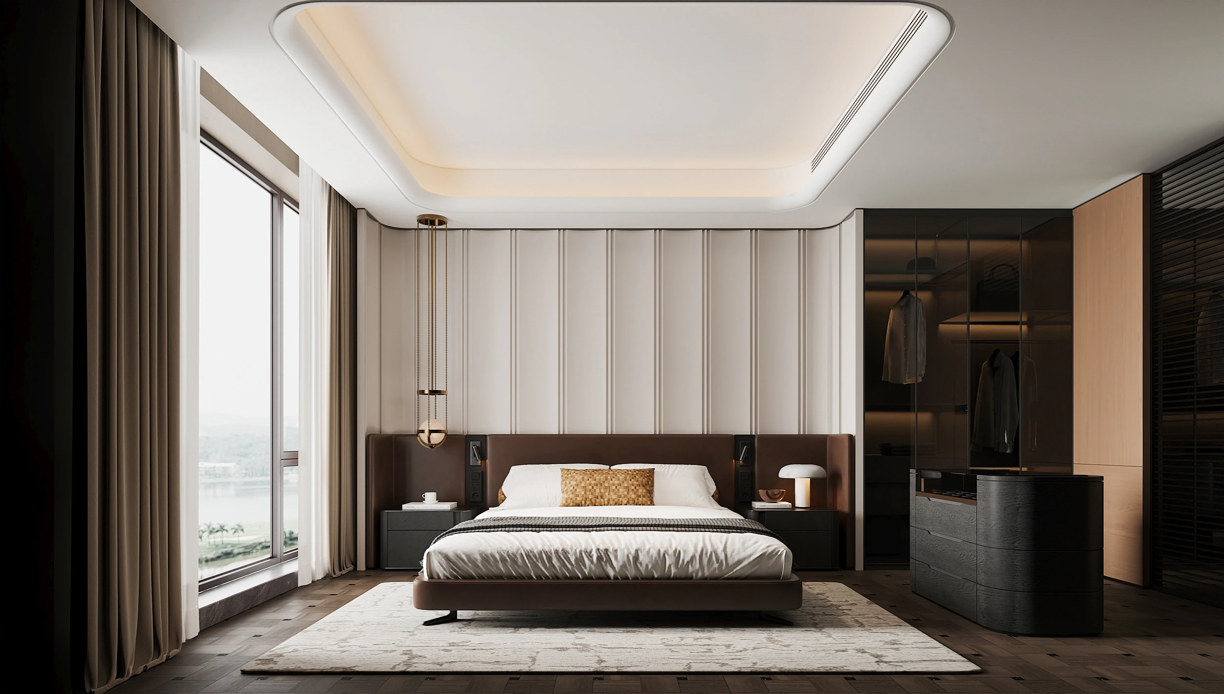 Nowoczesna sypialnia Model 3D .c4d .max .obj .3ds .fbx .stl .blend 