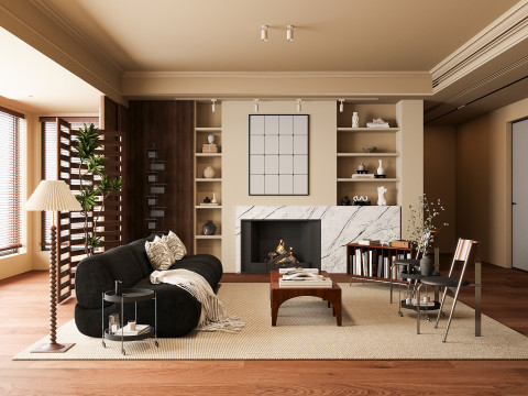 モダンなリビングルーム 3Dモデル