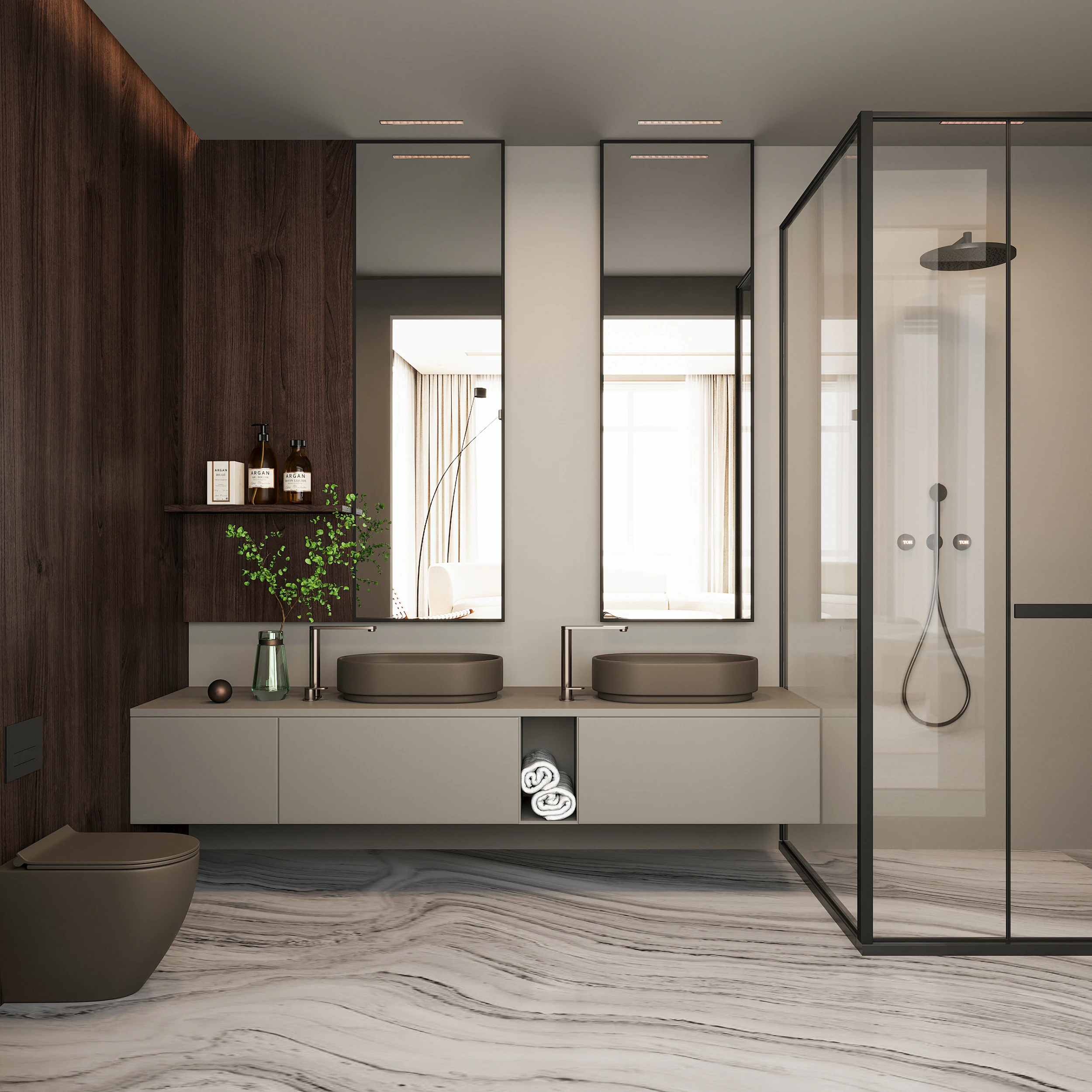 Modern bathroom 3D Model .c4d .max .obj .3ds .fbx .stl .blend 